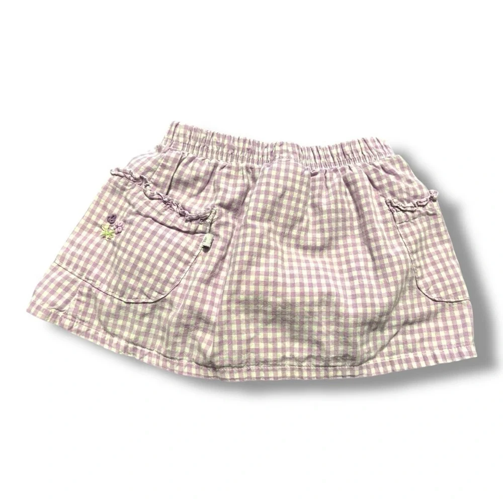 Oshkosh Baby 12 mo Purple & White Gingham Skirt w bloomers. Exclnt Cndtn